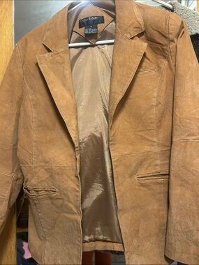 Vintage Outer Edge Brown Suede Blazer Jacket